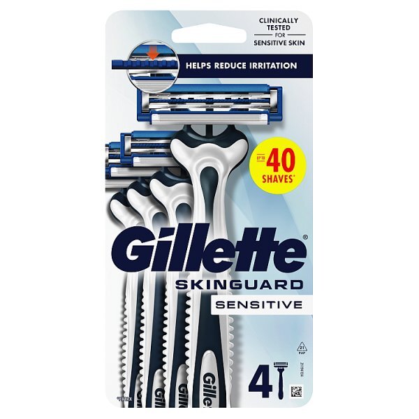 Gillette Skinguard Sensitive Disposable Razors, 4 Pack