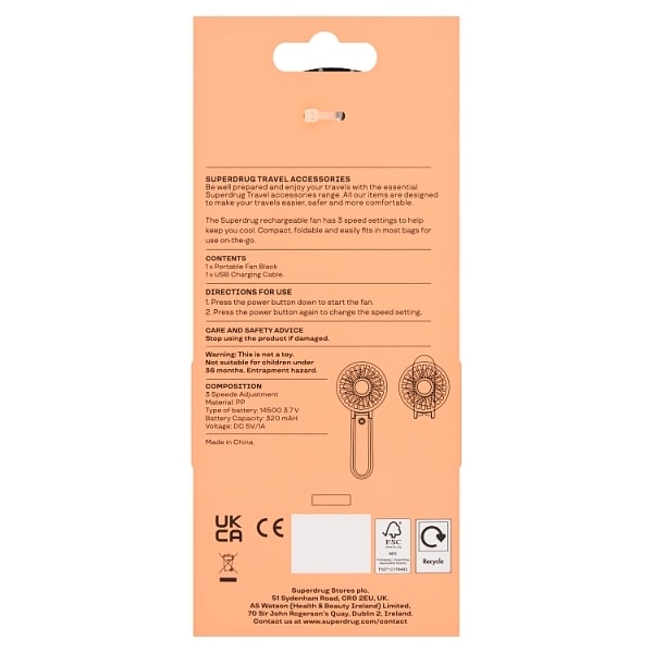 SD HANDHELD FAN BLACK