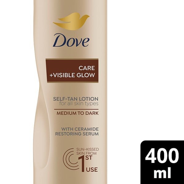 Dove Visibleglow Self Tan Lotion Medium To Dark 400ml