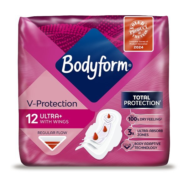 Bodyform Ultra Normal Sanitary Towels Wings 12 pack