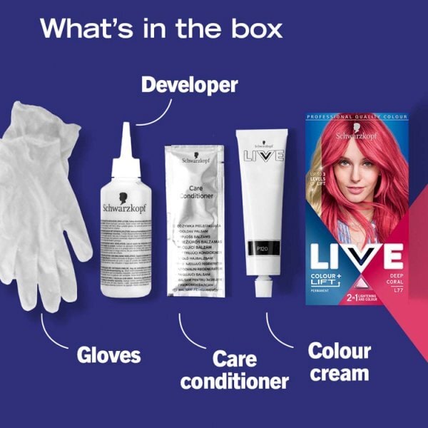 Live Colour + Lift Deep Coral Permanent Pink Hair Dye