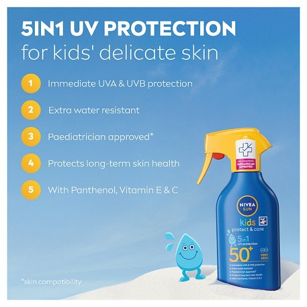 Nivea Sun Kids Protect & Care Trigger Sun Spray Spf50+ 270Ml