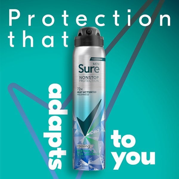 Sure Non-Stop Menthol & Blue Lavender Deodorant Aerosol 200ml