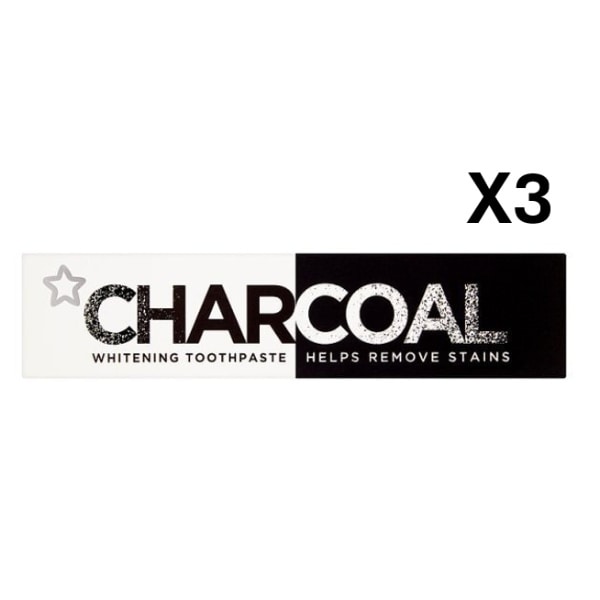 Superdrug Charcoal Toothpaste x3 Bundle