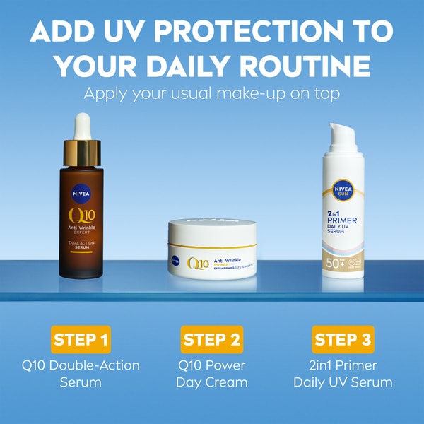 Nivea Sun Uv Face 2In1 Primer Daily Serum Spf50+ 30Ml