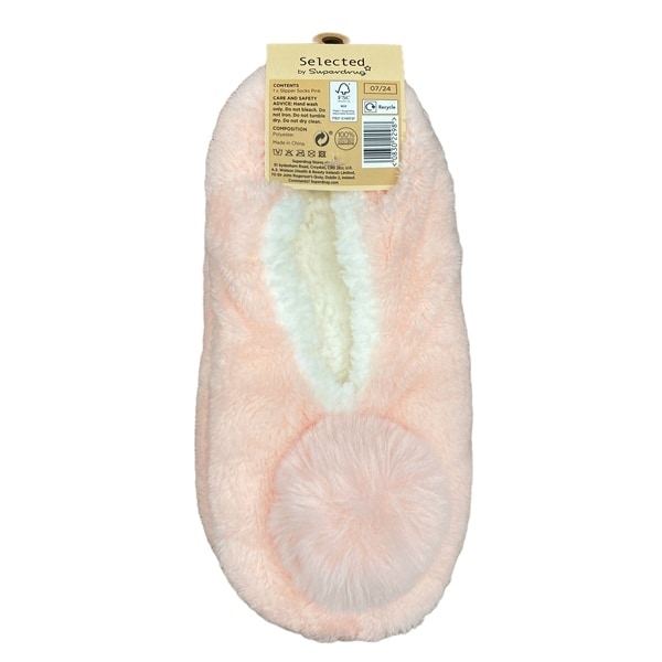 Superdrug Selected Slipper Socks Pink