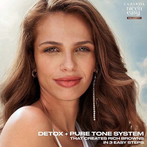 Clairol Nice'n Easy Pure Brunettes Permanent Hair Dye Med Blush Brown