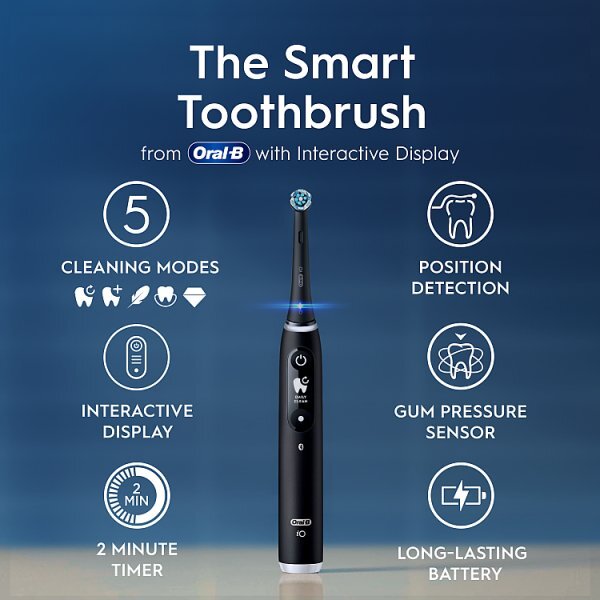 Oral-B iO6 Black Lava Electric Toothbrush + Travel Case