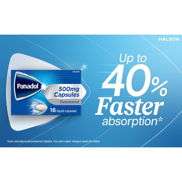 Panadol Liquid Capsules 500Mg Paracetamol 16 Capsules
