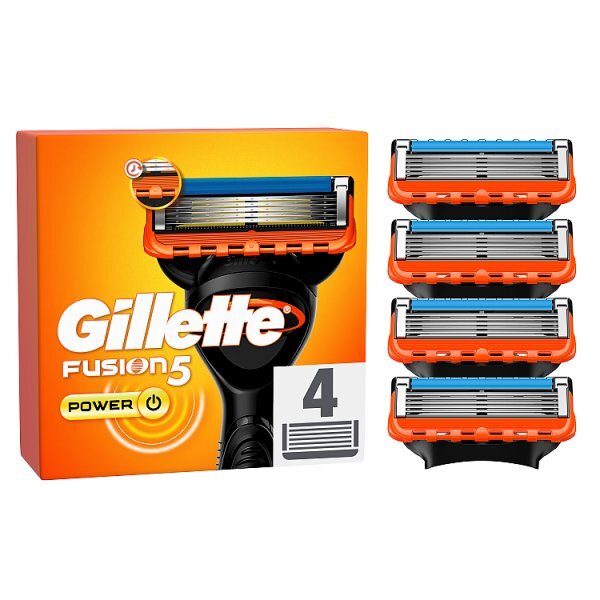 Gillette Fusion5 Power Razor Blade Refills, 4 Count