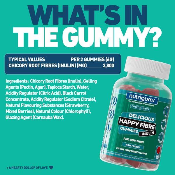 Nutrigums Happy Fibre Inulin Gummies 60S