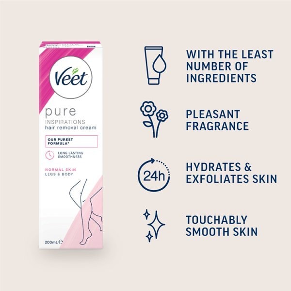 Veet Pure Ins Hair Removal Cream 200ml