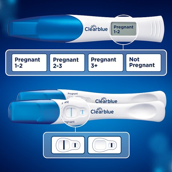 ClearBlue Triple Check&Date Pregnancy Tests 1Digital,2Visual