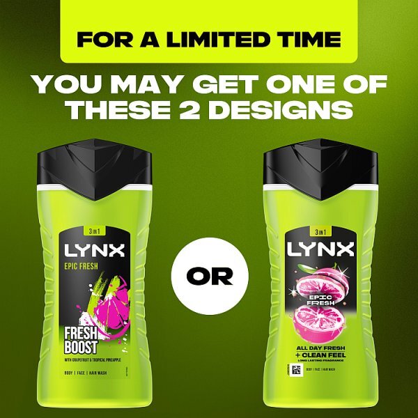 Lynx Epic Fresh 3-in-1 Body Wash Shower Gel  225 ml
