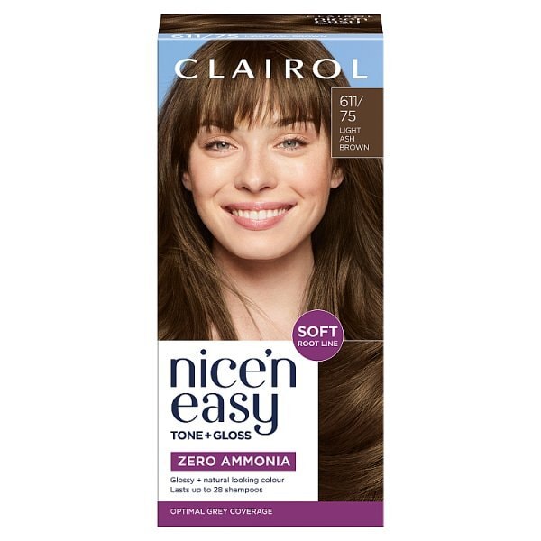 Clairol Nice'n Easy Tone+Gloss Semi-Permanent Hair Dye Light Ash Brown