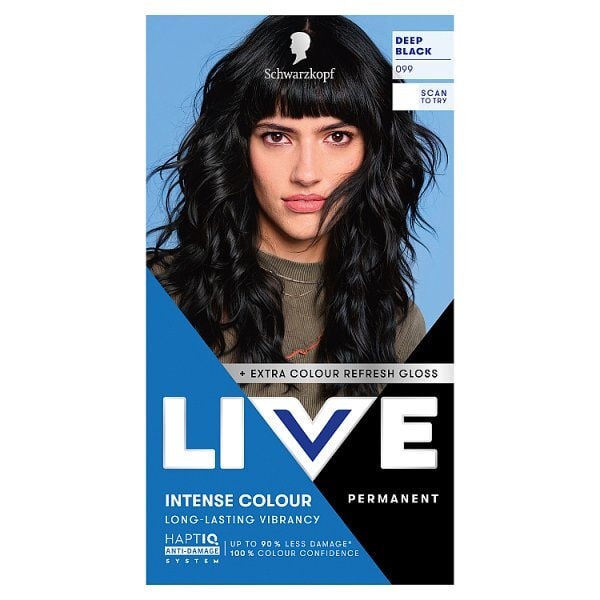 Schwarzkopf LIVE 099 Deep Black Permanent Hair Dye