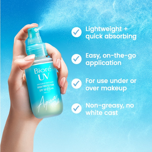 Biore Aqua UV Sunscreen SPF 50 & Biore Aqua UV  Face Mist SPF 50