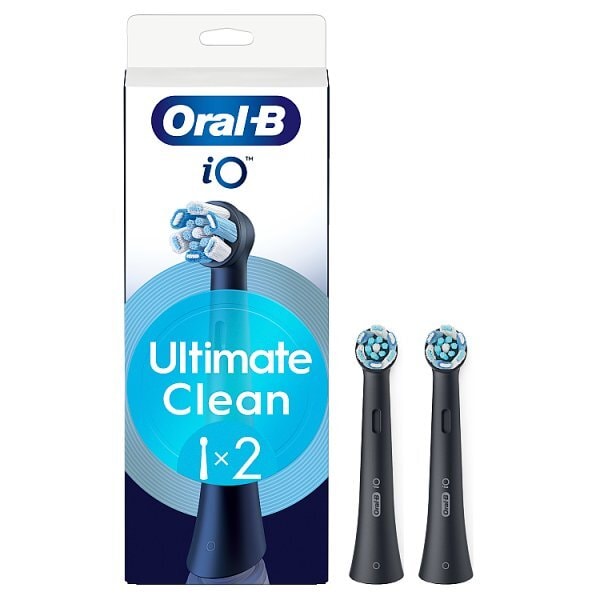 Oral-B iO Ultimate Clean Black Toothbrush Heads 2 Pack