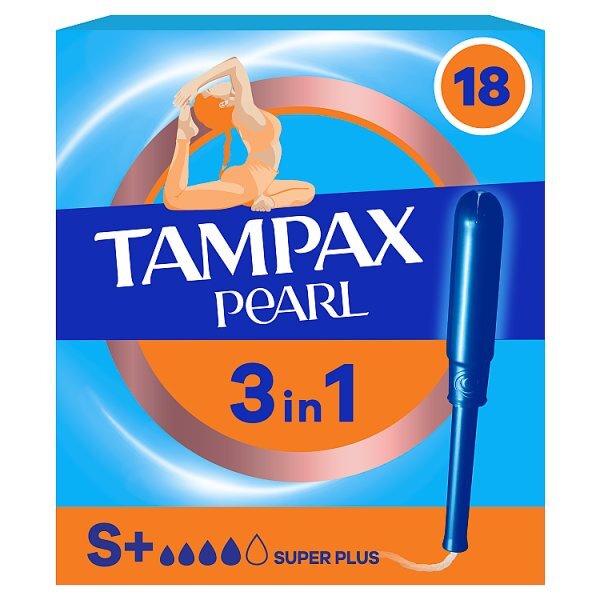 Tampax Pearl Super Plus Tampons With Applicator x18