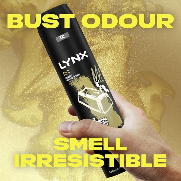 Lynx Aerosol Bodyspray Xxl Gold 250ml