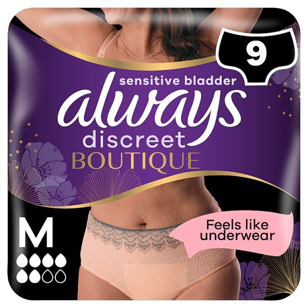 Always Discreet Boutique Beige Incontinence Pants x9