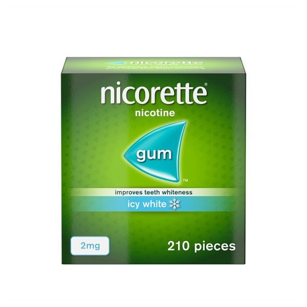 Nicorette® Icy White 2mg Nicotine Gum 210s (Stop Smoking)