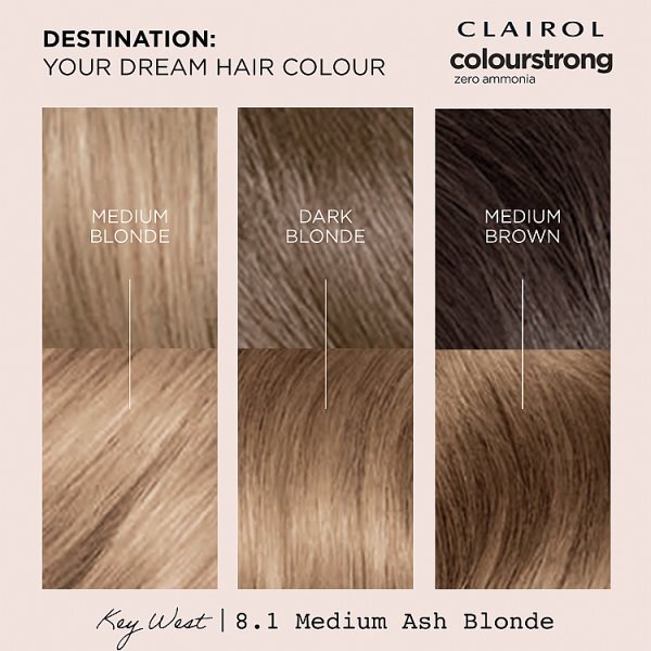 Clairol Colour Strong Permanent Hair Dye 8.1 Medium Ash Blonde