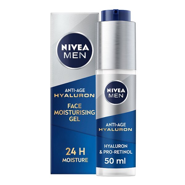 NIVEA MEN Anti-Age Face Gel Moisturiser Hyaluronic Acid 50ml