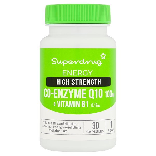 Superdrug High Strength Co-enzyme Q10 100mg With B1 30s