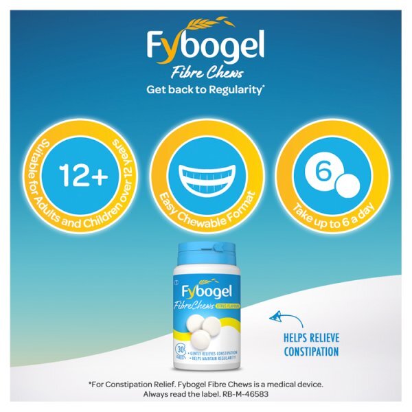 Fybogel FibreChews Citrus Constipation Fibre 30 Tablets