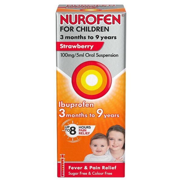 Nurofen for Children 3mths - 9yrs Ibuprofen Strawberry 100ml