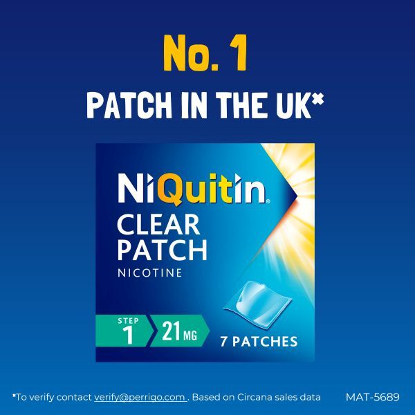 NiQuitin 21mg Step 1- 7 Nicotine Patches- Stop Smoking Aid