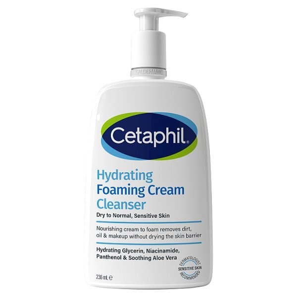Cetaphil Hydrating Foaming Cream Cleanser Face Wash 236ml
