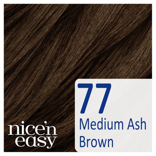 Clairol Nice'n Easy No Ammonia Hair Dye, 77 Medium Ash Brown