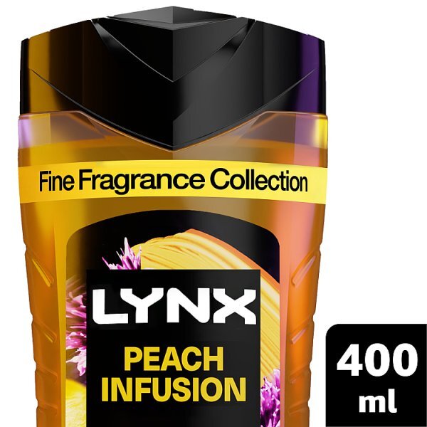 Lynx Peach Infusion Shower Gel Body Wash For Men 400Ml