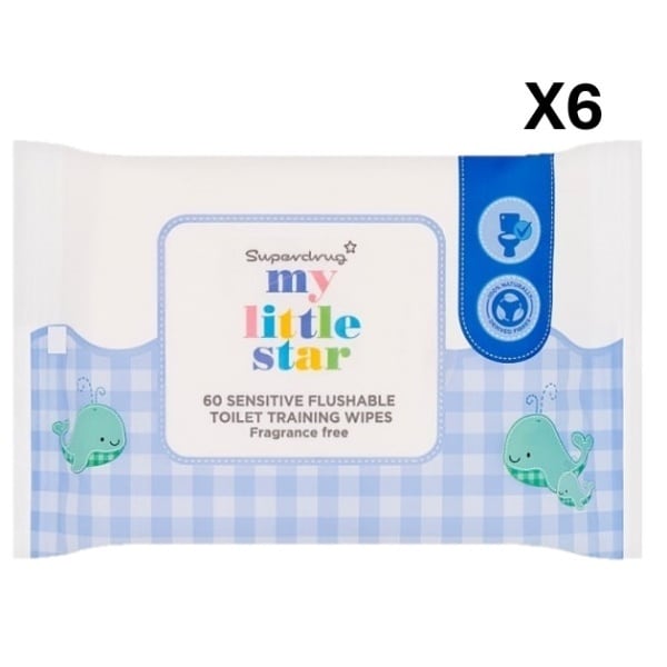 Superdrug Toddler Training Wipes Frag Free Bio 60 x6 Bundle