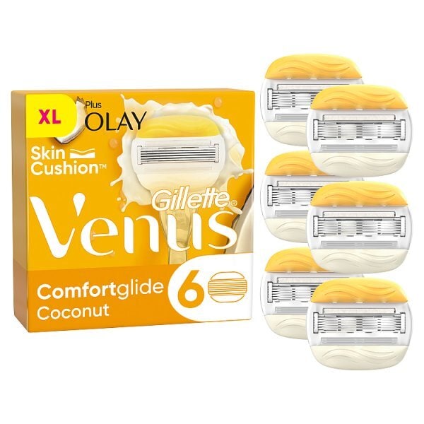 Venus Comfortglide Coconut With Olay Blades 6 Pack