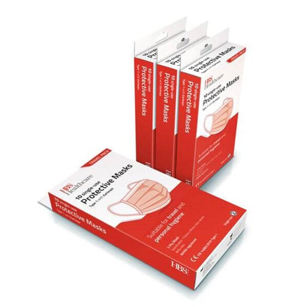 HBS Type 1 Disposable Face Mask x 10