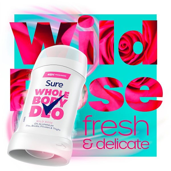 Sure Women Wild Rose 48hr Whole Body Deodorant Stick 50ml
