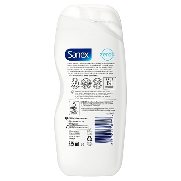 Sanex Zero % Sensitive Skin Shower Gel 225Ml