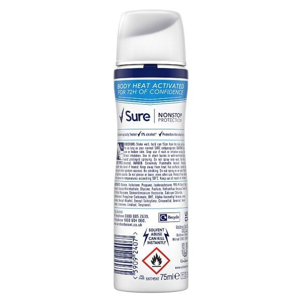 Sure Compressed Anti-Perspirant Aerosol Cotton Dry 75ml