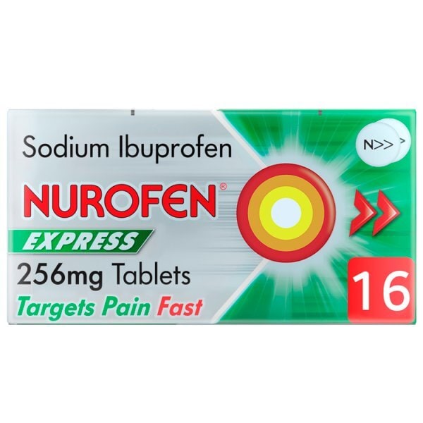 Nurofen Express Pain Relief Sodium Ibuprofen 256mg Tabs 16s