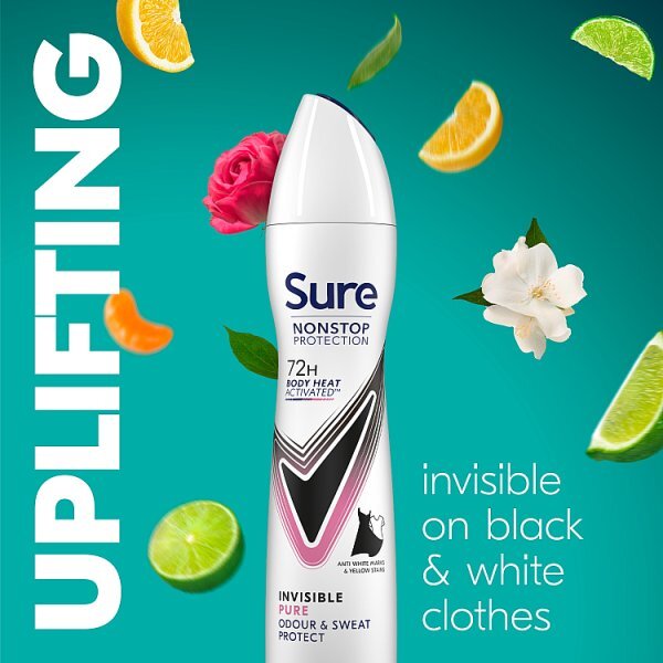 Sure Nonstop Protection Invisible Pure Anti-Perspirant Aerosol 250 ml