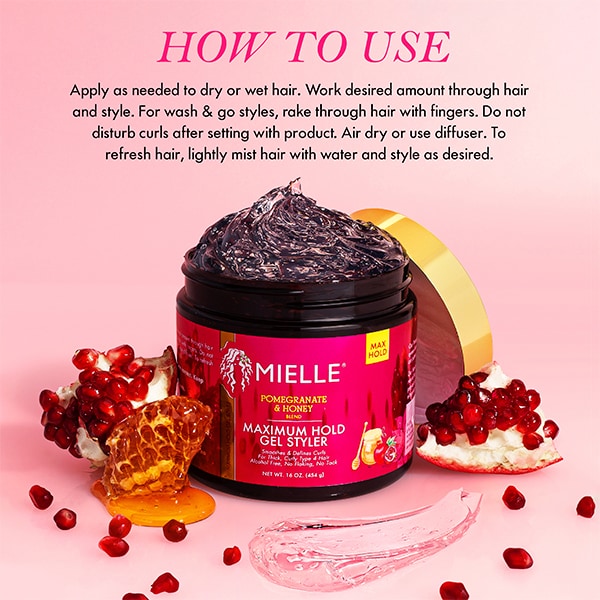 Mielle Pomegranate & Honey Maximum Hold Gel Styler 464g