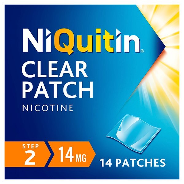 NiQuitin 14mg Step 2- 14 Nicotine Patches- Stop Smoking Aid