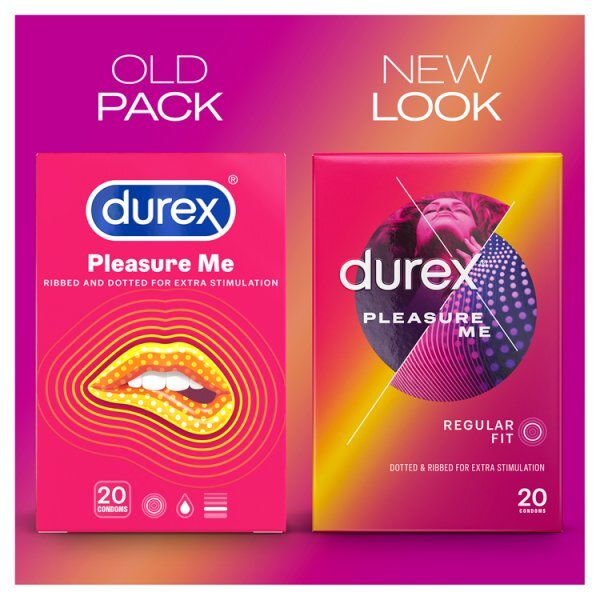 Durex Pleasure Me Condoms Ribbed & Dotted Regular Fit 20s