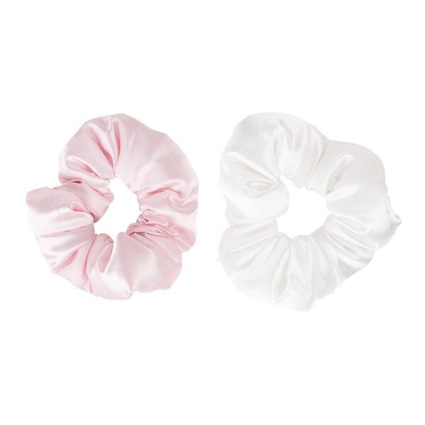 Brushworks Large Cloud Scrunchies - Pink & White