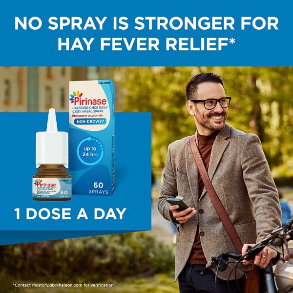 Pirinase Allergy Relief Nasal Spray for Adults x 60 Sprays