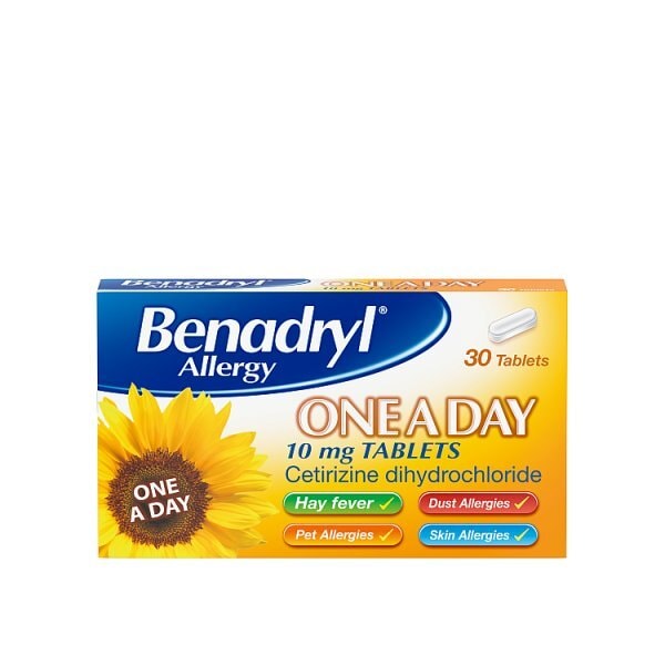 Benadryl Allergy & Hayfever One A Day Tablets 30s