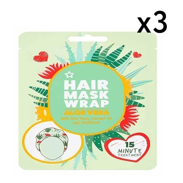 Superdrug Hair Wrap Mask Aloe x3 Bundle